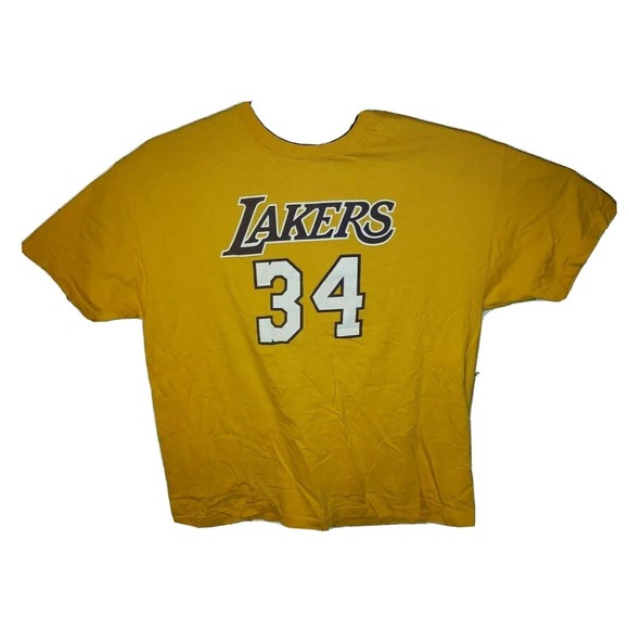 Alstyle Appeal Shirts | 9s La Lakers 34 Shaquille Oneal Tshirt Sz Xxl | Poshmark